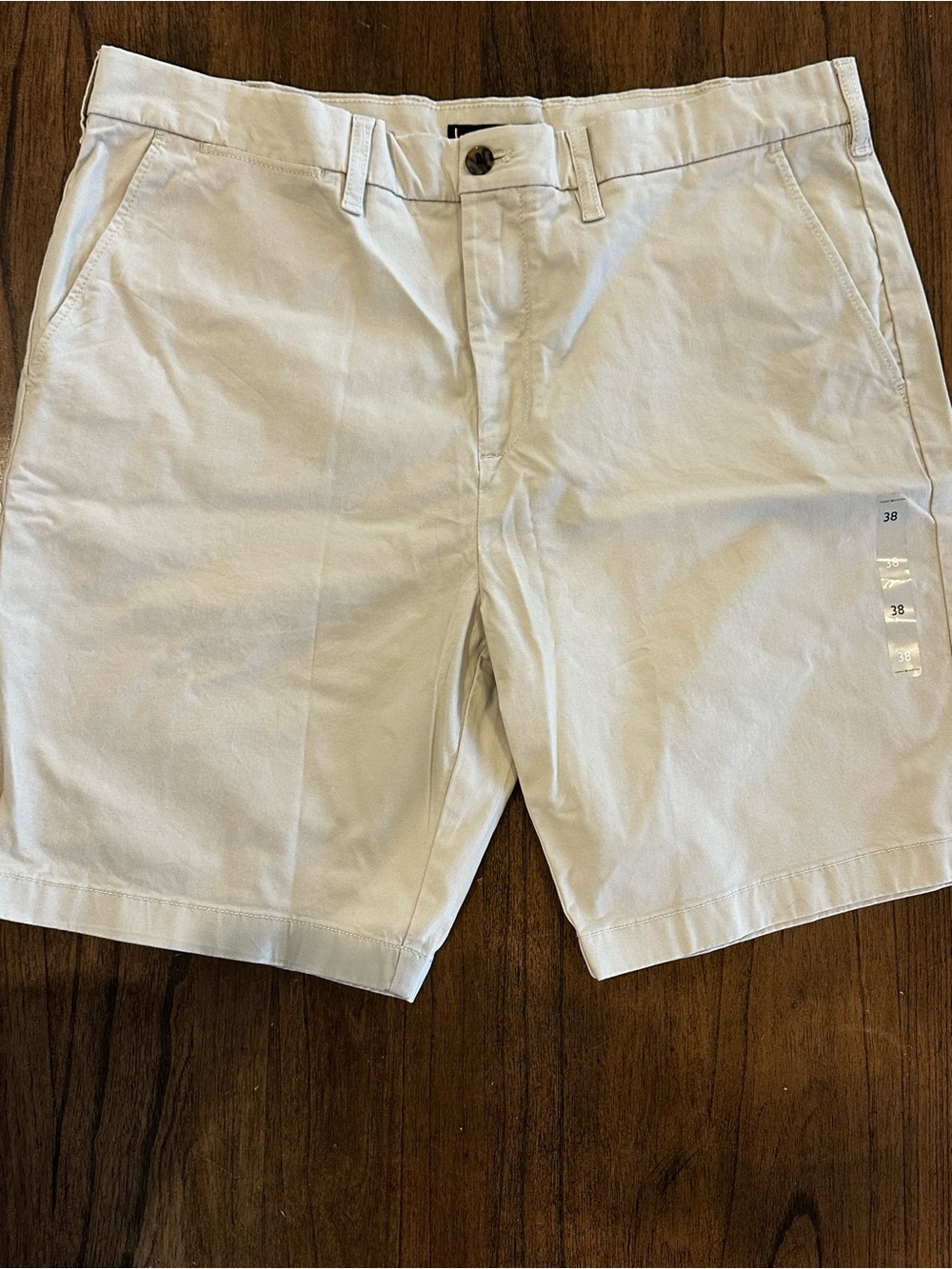 Tommy Hilfiger Men's White Flat Front Chino Shorts